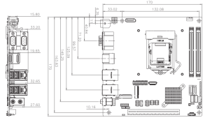 Промышленная материнская плата KINO-DH310, Mini-ITX SBC, LGA 1151, процессор Intel® Core ™ i7/i5/i3, Celeron® и Pentium®, DDR4 2666/2400 MГц, до 64