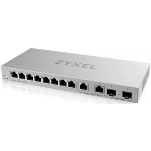 Коммутатор ZYXEL XGS1210-12-ZZ0102F Multi-Gigabit Smart L2 Switch, 8xGE, 2x1/2.5GE, 2xSFP+, Desktop, Silent