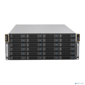 Procase BS424-SAS12-B-0 Корпус 4U Rack server case 24 SATA III / SAS 12Gbit hotswap HDD 6*MiniSAS HD(8643), черный, без блока питания, глубина 650мм,