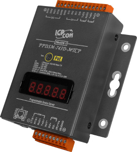 4-портовый программируемый преобразователь Modbus RTU/ASCII в Modbus TCP с возможностью питания PoE, с индикацией