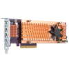 Плата расширения/ QNAP QM2-4P-384 Quad M.2 PCIe NVMe SSD expansion card; supports up to four M.2 2280 formfactor M.2 PCIe (Gen3 x4) SSDs; PCIe Gen3 x8
