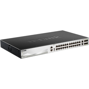 Коммутатор D-LINK Коммутатор/ DGS-3130-30TS L3 Managed Switch with 24 10/100/1000Base-T ports and 2 10GBase-T ports and 4 10GBase-X SFP+ ports.