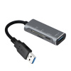 Корпус ORIENT JK-328, USB 3.0 (USB 3.1 Gen1)/USB 2.0 HUB 2 порта: 1xUSB3.0 + 1xUSB2.0 Type-C, SD/microSD CardReader, USB штекер тип А, алюминиевый , се