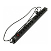 Сетевой фильтр Hyperline Hyperline SHE-12SH-S-2.5EU Блок розеток, вертикальный, 12 розеток Schuko, выключатель с подсветкой, кабель питания 2.5м (3х1.