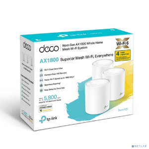 TP-Link Deco X20(3-pack) AX1800 Домашняя Mesh Wi-Fi система