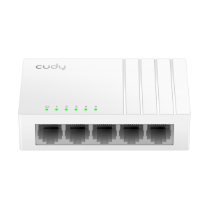 Коммутатор CUDY 5-Port 10/100 Mbps Desktop Switch 5-Port 10/100 Mbps Desktop Switch, 5 10/100M RJ45 Ports, Loop Detection, Desktop Plastic Case, Power