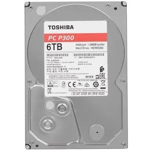 6TB Toshiba P300 (HDWD260UZSVA) {SATA 6.0Gb/s, 5400 rpm, 128Mb buffer, 3.5"}