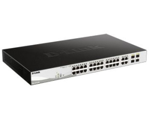 Коммутатор D-LINK DGS-1210-28P/F 24x1Гбит/с 4xКомбо(1000BASE-T/SFP) 24PoE 193W управляемый