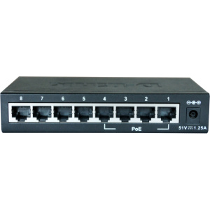 Коммутатор D-LINK Сетевой коммутатор/ DES-1008P/C1A Unmanaged Switch 8x100Base-TX (4x100Base-TX PoE), PoE Budget 52W, metal case Коммутатор D-LINK Сетевой коммутатор/ DES-1008P/C1A Unmanaged Switch 8x100Base-TX (4x100Base-TX PoE), PoE Budget 52W, metal case