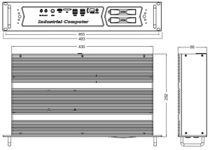 Стоечный промышленный компьютер eBOX3000-ETC-6500T-4G