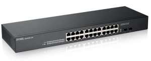 Коммутатор Zyxel Networks Zyxel GS1100-24, 24xGE, 2xSFP, rack 19", бесшумный