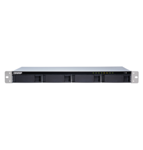 QNAP CHANNEL 1U/4bay QC 1,7GhzCPU/8Gb(upto8Gb)/upto 16HDD with TL-R1200C-RP/SATA(3,5" 2,5")/ 4xUSB3.2/2x1GbE 1x10GbE(SFP+)/iSCSI/1xPS/no rail(RAIL-B02