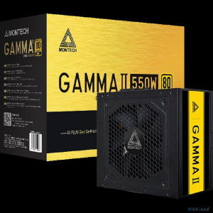 Montech GAMMA II 550W / ATX 2.43, APFC, 80 PLUS Gold, LLC+DC-DC, Japan caps, 120mm fan, non-modular / GAMMA550