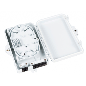 Настенный распределительный бокс на 4 волокна, наружной установки, IP65