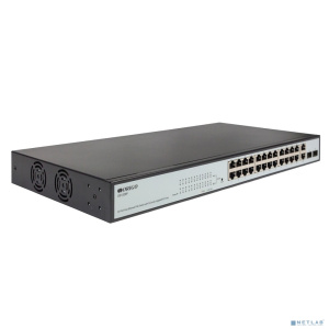 ORIGO OS1326P/280W/A2A Настраиваемый L2 PoE-коммутатор 24x100Base-TX PoE+, 2xCombo 1000Base-T/SFP, PoE-бюджет 280 Вт