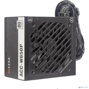 Accord ACC-W650P ATX 650W ACC-W650P 80+ white (20+4pin) 120mm fan 6xSATA RTL