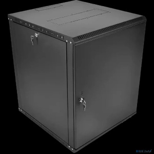 ЦМО Шкаф телекоммуникационный настенный разборный ЭКОНОМ 12U (600 x 520) дверь металл, цвет черный (ШРН-Э-12.500.1-9005)