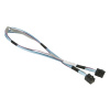 Кабель SuperMicro CBL-SAST-0532 Internal Mini-SAS HD to Mini-SAS HD 50cm,30AWG,12Gb/s {100} (137343)