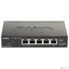 D-Link DGS-1100-05PDV2/A1A Настраиваемый L2 коммутатор с 5 портами 10/100/1000Base-T (2 порта PoE, 1 порт для питания коммутатора по PoE). (Питание ос
