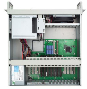 Промышленный компьютерный корпус AX61400TB, 4U, 14 слотов, 3 x 5.25" HDD, 1 x 3.5" HDD, 1 x 3.5" HDD (внутренний), 2 x USB, 1 x PS2, цвет - черный, бе