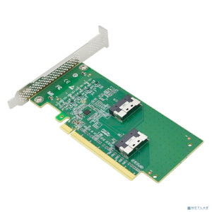 Lr-Link LRNV9F14 PCIe x16 to Two SlimSAS SFF-8654 8i Adapter, Up to 4* PCIe 4.0 U.2 NVMe SSD, PCIe x 16 Lr-Link LRNV9F14 PCIe x16 to Two SlimSAS SFF-8654 8i Adapter, Up to 4* PCIe 4.0 U.2 NVMe SSD, PCIe x 16