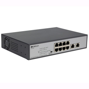Коммутатор ORIGO OS2210P/120W/A1A Неуправляемый PoE-коммутатор
8x1000Base-T PoE+, 2x1000Base-T,
PoE-бюджет 120 Вт