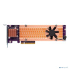 Плата расширения/ QNAP QM2-4P-384 Quad M.2 PCIe NVMe SSD expansion card; supports up to four M.2 2280 formfactor M.2 PCIe (Gen3 x4) SSDs; PCIe Gen3 x8