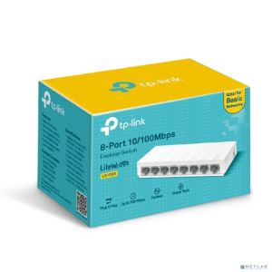 TP-Link LS1008 Настольный коммутатор с 8 портами 100 Мбит/с