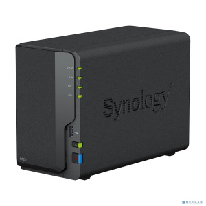 Synology DS223 Сетевое хранилище NAS, слоты 2x2.5"/3.5" SATA3, 1x1 Гбит/с, 3xUSB 3.X, Realtek RTD1619B/4x1.7 ГГц, DDR4 2Gb, 60W