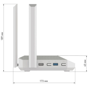 Маршрутизатор (Keenetic) Netcraze Ultra (NC-1812) Мультигигабитный интернет-центр с Mesh Wi-Fi 7 BE7200, Smart-коммутатором 1×10G, 1×2.5G и 4×1G, мно