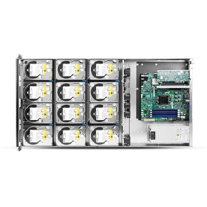 Корпус Chenbro RM14500H01*13640 1U,12BAY HDD,W/REAR WINDOW+MINI SAS CABLE,SINGLE(CHENBRO,SR/SK),REV.A01