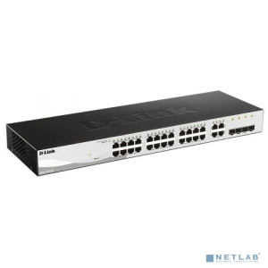 D-Link DGS-1210-28/F1A Настраиваемый коммутатор WebSmart с 24 портами 10/100/1000Base-T и 4 комбо-портами 100/1000Base-T/SFP