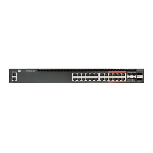 Коммутатор Edge-corE 4610-30P-O-AC-F Edge-corE AS4610-30P, 24-Port GE RJ45 port PoE+, last 8 ports Ultra-PoE, 960W PoE Bugdet, 4x10G SFP+, 2 port 20G