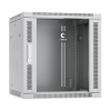 Шкаф Cabeus SH-05F-12U60/60-R Шкаф телекоммуникационный настенный разобранный 19" 12U 600x600x635mm (ШхГхВ) дверь стекло, цвет серый (RAL 7035)