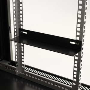 Шкаф Hyperline WRline WR-TW-1245-SR-RAL9004 настенный 19-дюймовый (19"), 12U, 650x600х450мм, цельнометаллическая дверь с замком, цвет черный (RAL9004)