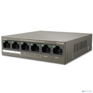 IP-COM F1106P-4-63W Коммутатор PoE неуправляемый 6-Ports 10/100 Mbps Base-TX / 4-Ports PoE (PoE бюджет 58W)