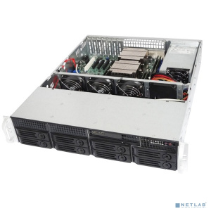 Ablecom CS-R25-31P 2U rackmount, 8+1 trays, 550W CRPS PSU(1+1) / 21" depth chassis / Supports ATX, Micro-ATX and Mini-ITX motherboards