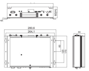 Российский промышленный встраиваемый компьютер FRONT C2610, на базе процессора Intel Core i5-10500 / RAM 8 Гб DDR4 / SSD 512 Гб / LAN 4 x 10/100/1000/