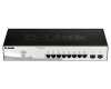 Коммутатор D-Link Настраиваемый L2 коммутатор, 8х1000Base-T, 2х1000Base-X SFP, упрощенный интерфейс CLI