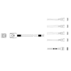 Кабель Miradeed MD-6715031, HDmSAS SFF8643 -to- 4*SATA + SideBand, 12G, 85 Ohm, 80cm