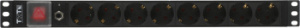 Блок распределения питания Lanmaster TWT-PDU19-10A8P гор.размещ. 8xSchuko базовые 10A