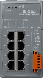Коммутатор 8 x 10/100/1000BaseTX, питание 12 ~ 48 В пост.