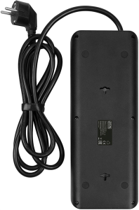 Сетевой фильтр Powercom сетевой фильтр, 3 метра, 10 розеток, USB-Ax2, USB Type-C, 16А/4кВт, cечение провода: 1,5мм2, цвет черный, 1 год гарантии (2065