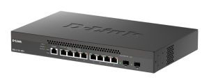 коммутатор D-Link PROJ Настраиваемый L2+ коммутатор, 8x10GBase-T, 2x10GBase-X SFP+, CLI, консольный порт RJ-45