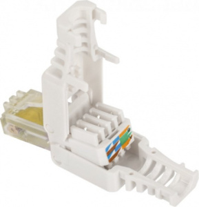 Коннектор Lanmaster полевой (LAN-TMP-U5E-WH) UTP кат.5E RJ45 с защитным колпачком белый (упак.:1шт) Коннектор Lanmaster полевой (LAN-TMP-U5E-WH) UTP кат.5E RJ45 с защитным колпачком белый (упак.:1шт)