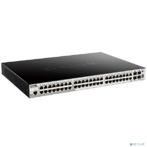 D-Link DGS-1510-52XMP/A1A PROJ Управляемый L2+ стекируемый коммутатор с 48 портами 10/100/1000Base-T и 4 портами 10GBase-X SFP+ (48 портов PoE 802.3af