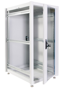шкаф ЦМО Шкаф телекоммуникационный напольный ЭКОНОМ 24U (600х600) дверь стекло, дверь металл