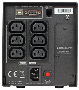 Источник бесперебойного питания CyberPower PR750ELCD Line-Interactive 750VA/675W USB/RS-232/EPO/SNMPslot (6 IEC С13)