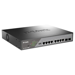 Коммутатор D-Link DSS-200G-10MPP/A1A Настраиваемый L2 коммутатор с 8 портами 10/100/1000Base-T и 2 портами 1000Base-X SFP (8 портов PoE 802.3af/at/bt,