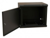Шкаф коммутационный WRline (WR-TW-1566-SR-RAL9004) настенный 15U 600x600мм пер.дв.металл 2 бок.пан. направл.под винты 60кг черный 520мм 775мм IP20 ста